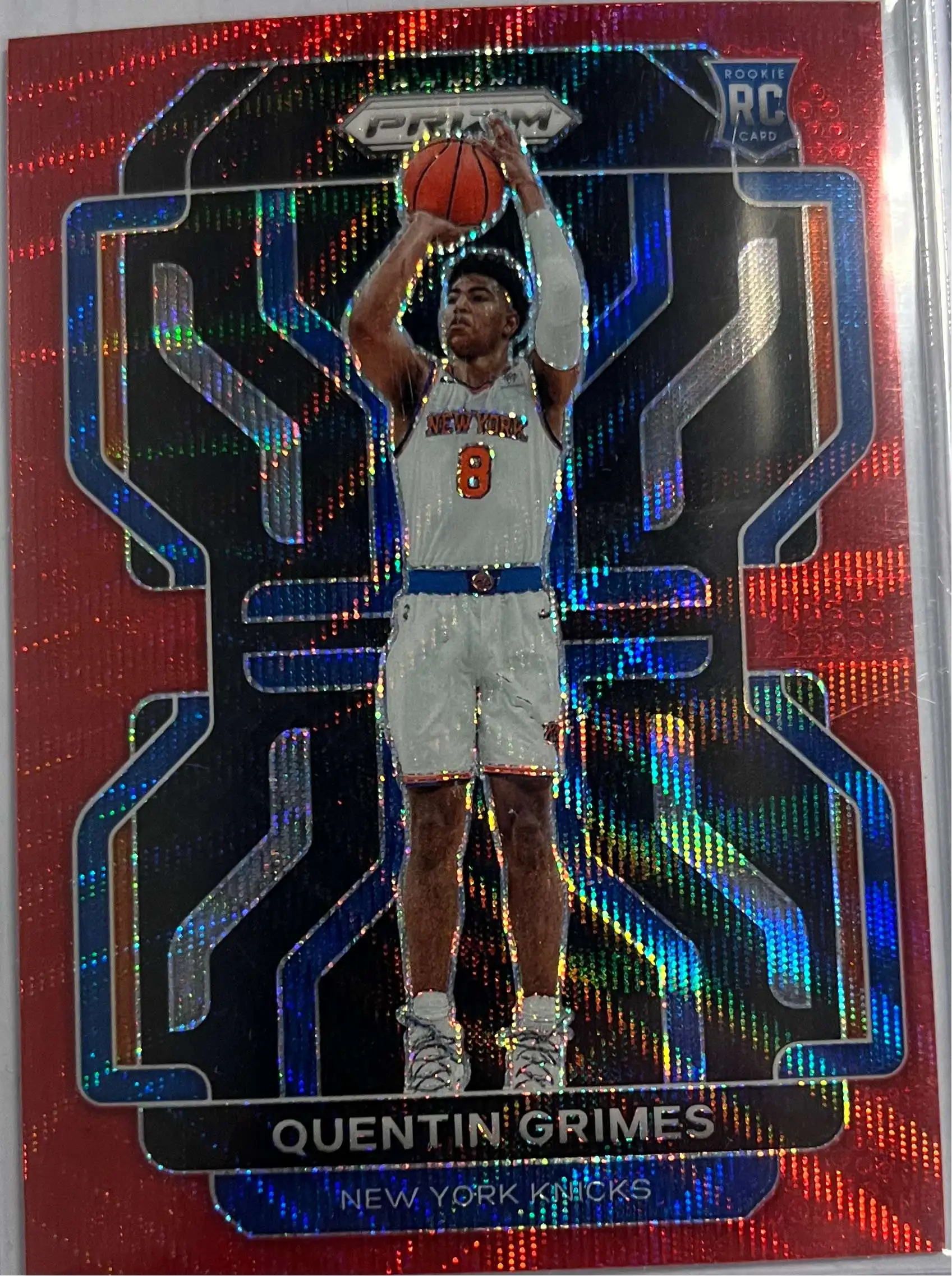 NBA 2021 Prizm Basketball Quentin Grimes #285 [Red Ruby Wave Rookie]