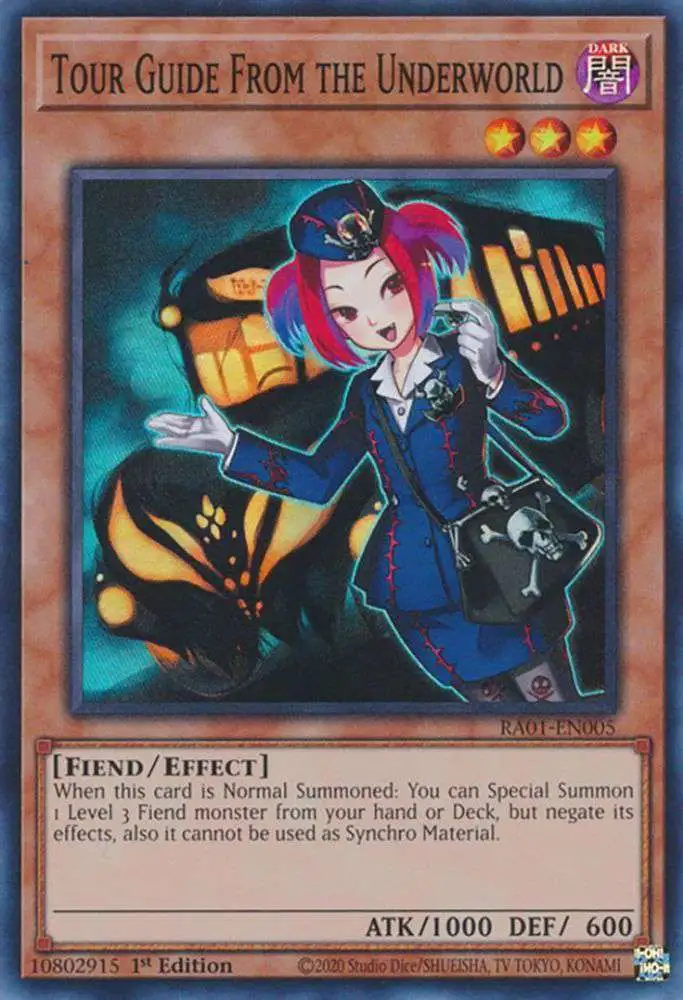 YuGiOh Trading Card Game 25th Anniversary Rarity Collection Secret Rare Tour Guide From the Underworld RA01-EN005