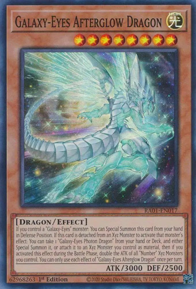 galaxy eyes yugioh cards RC04-AE038 Galaxy-Eyes Full Armor Photon Dragon (EXSER) – TCG Corner You can Special Summon this card (from your hand) by Tributing 2 monsters with 2000 or more ATK YuGiOh Trading Card Game 25th