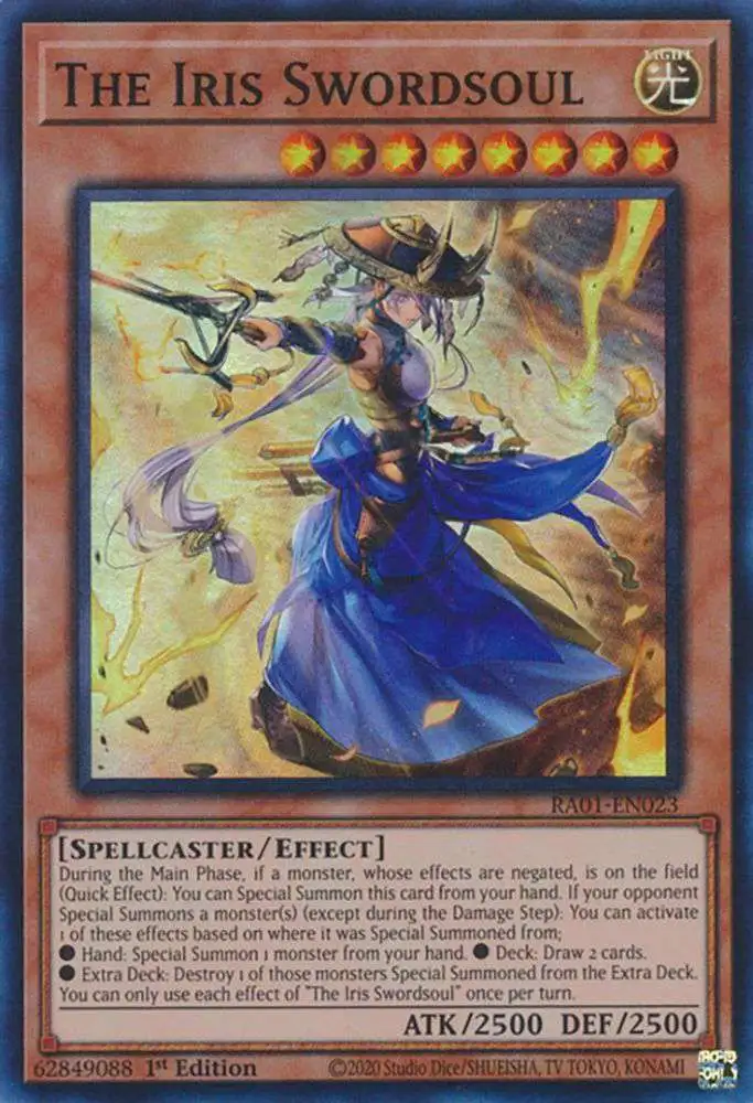 YuGiOh Trading Card Game 25th Anniversary Rarity Collection Single Card Secret Rare The Iris Swordsoul RA01-EN023 - ToyWiz YuGiOh Trading Card Game 25th Anniversary Rarity Collection Single Card Secret Rare The Iris Swordsoul RA01-EN023 - ToyWiz