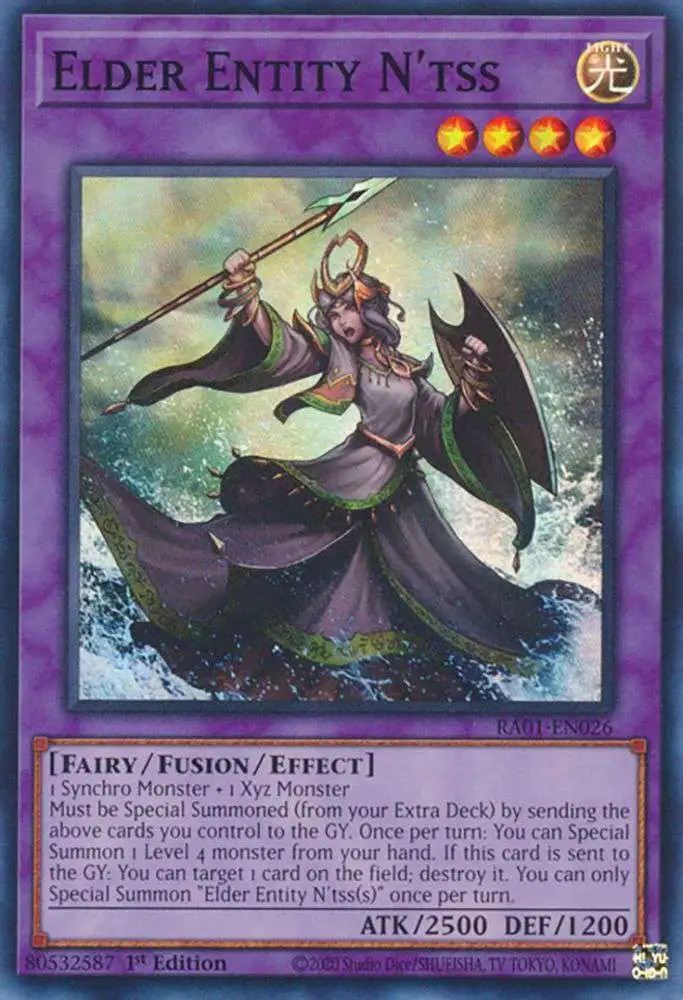 YuGiOh Trading Card Game 25th Anniversary Rarity Collection Super Rare Elder Entity N'tss RA01-EN026
