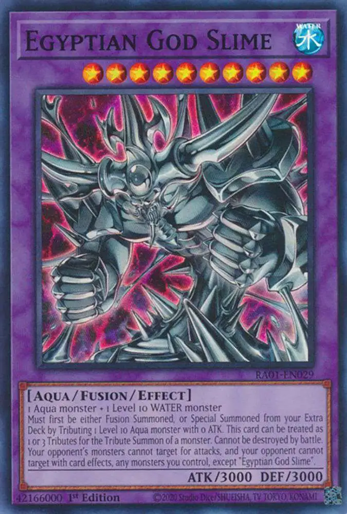 YuGiOh Trading Card Game 25th Anniversary Rarity Collection Single Card  Quarter Century Secret Rare Egyptian God Slime RA01-EN029 - ToyWiz