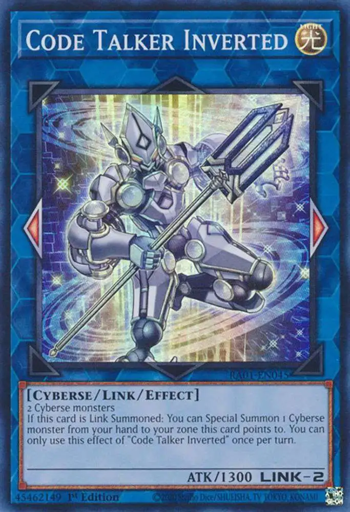 YuGiOh Trading Card Game 25th Anniversary Rarity Collection Secret Rare Code Talker Inverted RA01-EN045