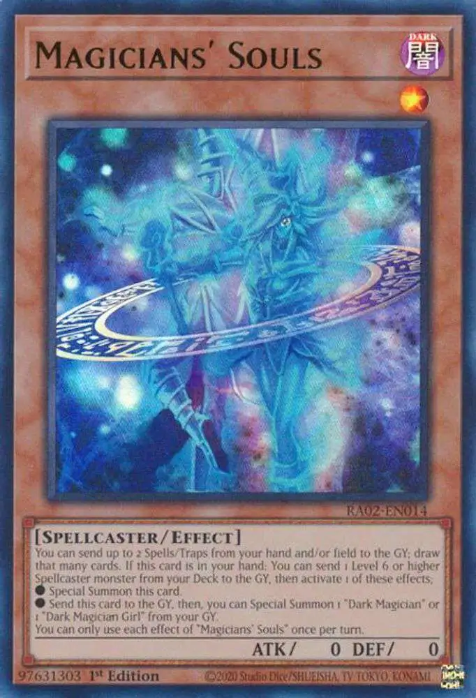 YuGiOh Trading Card Game 25th Anniversary Rarity Collection II Prismatic Collector's Rare Magicians' Souls RA02-EN014