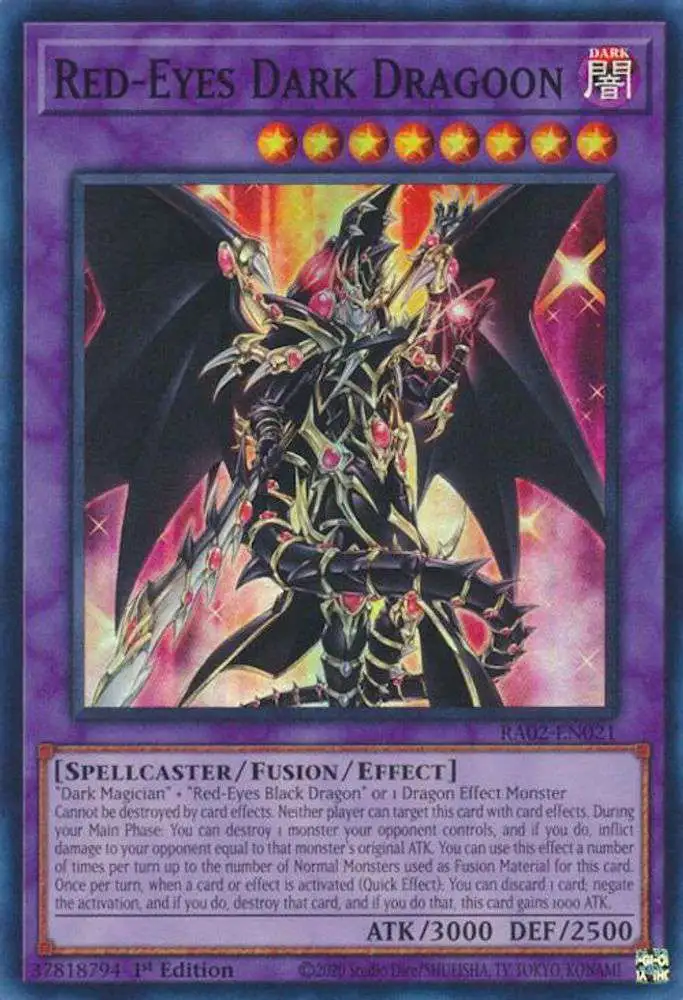 YuGiOh Trading Card Game 25th Anniversary Rarity Collection II Prismatic  Collector's Rare Red-Eyes Dark Dragoon RA02-EN021