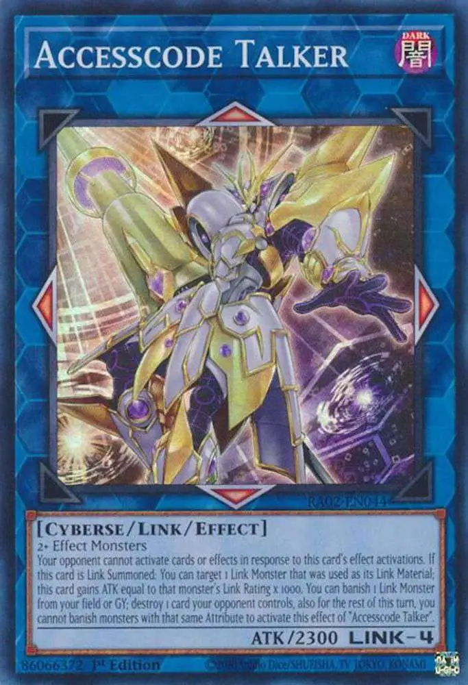 YuGiOh Trading Card Game 25th Anniversary Rarity Collection II Single Card  Platinum Secret Rare Accesscode Talker RA02-EN044 - ToyWiz