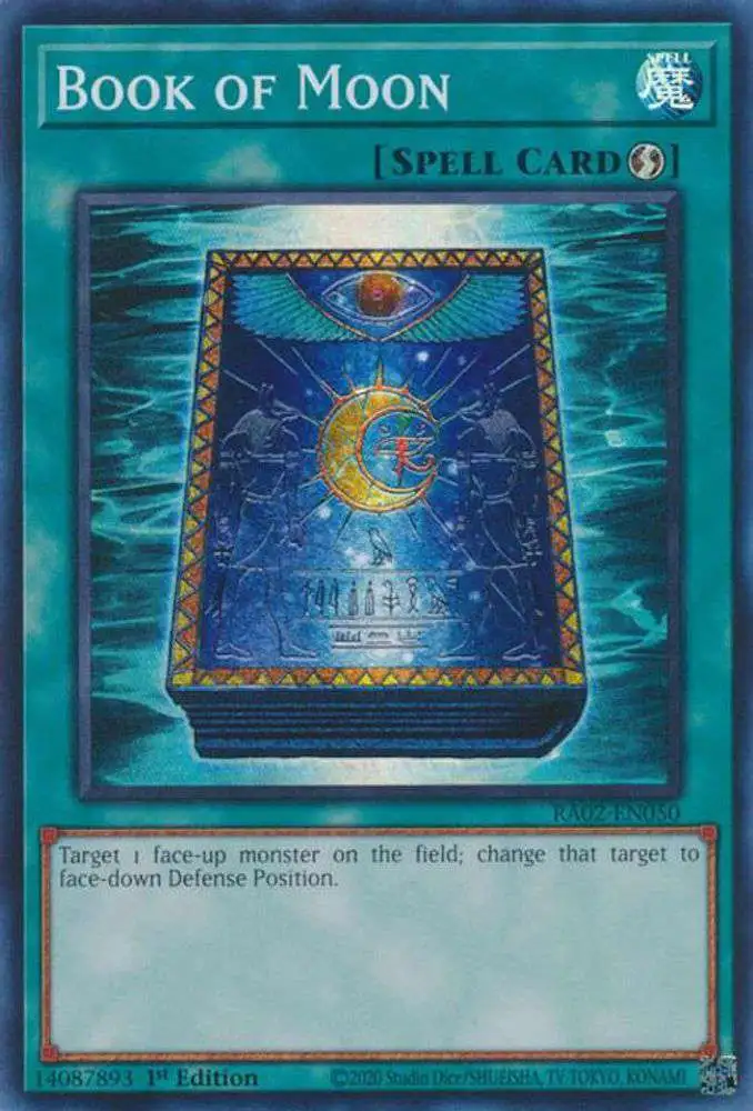 YuGiOh Trading Card Game 25th Anniversary Rarity Collection II Platinum Secret Rare Book of Moon RA02-EN050