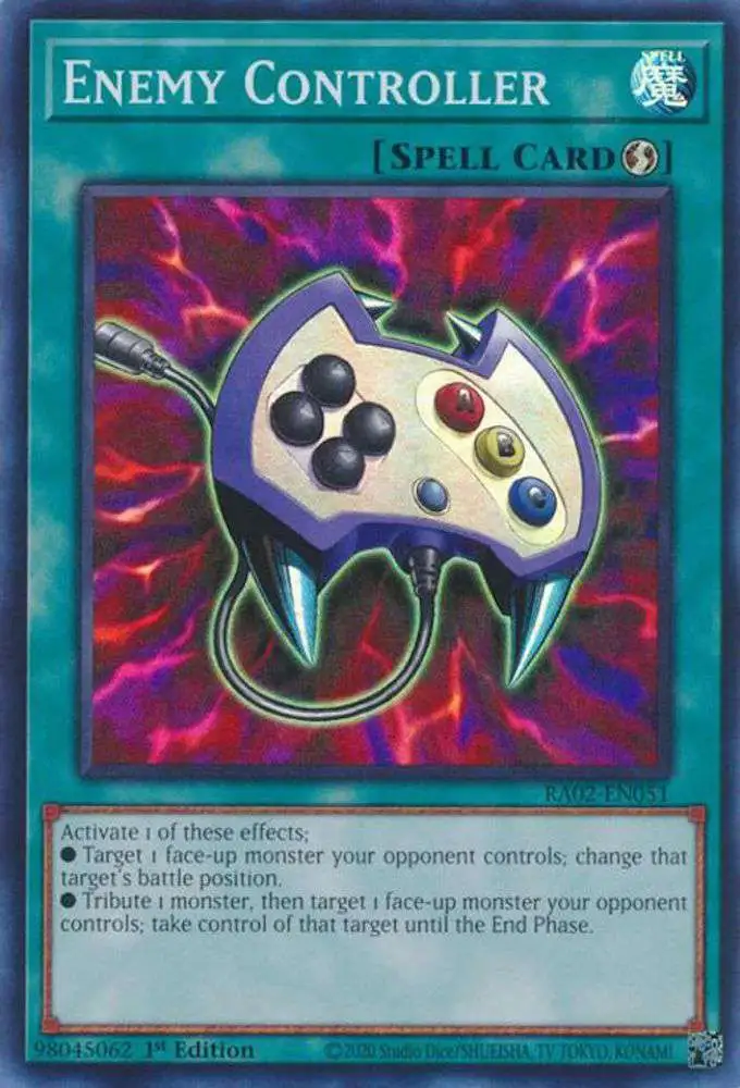YuGiOh Trading Card Game 25th Anniversary Rarity Collection II Platinum Secret Rare Enemy Controller RA02-EN051