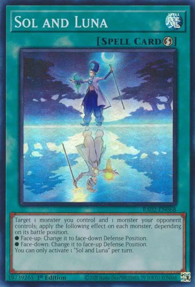 YuGiOh Trading Card Game 25th Anniversary Rarity Collection II Single Card Prismatic Ultimate Rare Sol and Luna RA02-EN068 - ToyWiz YuGiOh Trading Card Game 25th Anniversary Rarity Collection II Single Card Prismatic Ultimate Rare Sol and Luna RA02-EN068 - ToyWiz