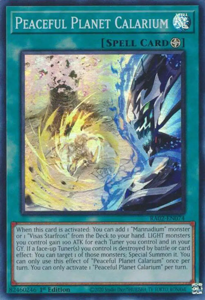 YuGiOh Trading Card Game 25th Anniversary Rarity Collection II Single Card  Secret Rare Peaceful Planet Calarium RA02-EN074 - ToyWiz
