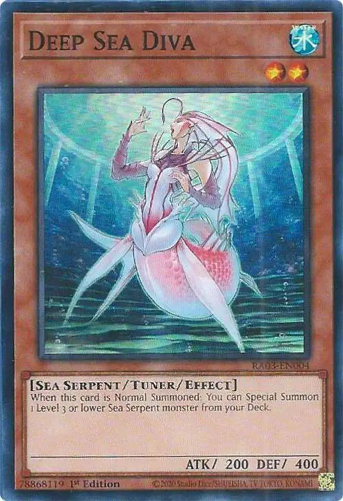 YuGiOh Trading Card Game Quarter Century Bonanza Super Rare Deep Sea Diva RA03-EN004