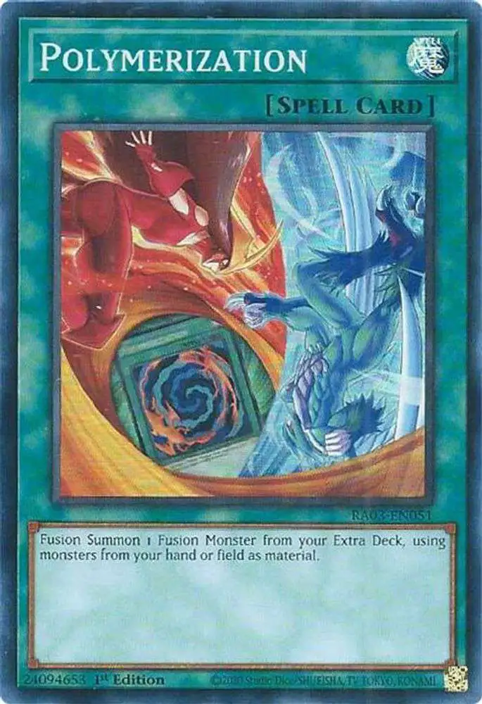 YuGiOh Trading Card Game Quarter Century Bonanza Prismatic Collector's Rare Polymerization RA03-EN051 YuGiOh Trading Card Game Quarter Century Bonanza Prismatic Collector's Rare Polymerization RA03-EN051