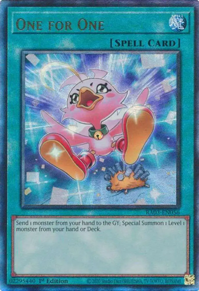 YuGiOh Trading Card Game Quarter Century Bonanza Single Card Ultra Rare One for One RA03-EN056 Alternate Art - ToyWiz YuGiOh Trading Card Game Quarter Century Bonanza Single Card Ultra Rare One for One RA03-EN056 Alternate Art - ToyWiz