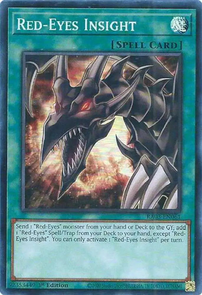 YuGiOh Trading Card Game Quarter Century Bonanza Quarter Century Secret Rare Red-Eyes Insight RA03-EN061 YuGiOh Trading Card Game Quarter Century Bonanza Quarter Century Secret Rare Red-Eyes Insight RA03-EN061