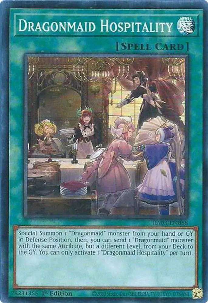 YuGiOh Trading Card Game Quarter Century Bonanza Single Card Secret Rare  Dragonmaid Hospitality RA03-EN068 - ToyWiz