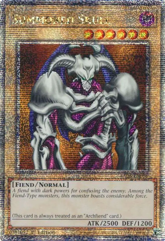 YuGiOh Trading Card Game Quarter Century Bonanza Single Card Quarter Century Secret Rare Summoned Skull RA03-EN086 - ToyWiz YuGiOh Trading Card Game Quarter Century Bonanza Single Card Quarter Century Secret Rare Summoned Skull RA03-EN086 - ToyWiz