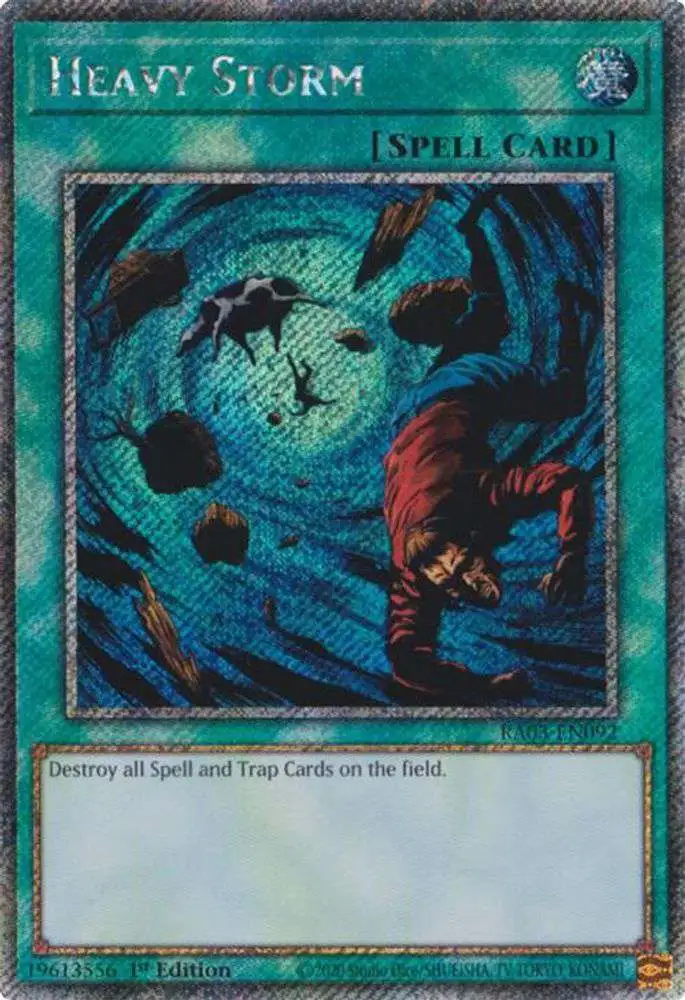 YuGiOh Trading Card Game Quarter Century Bonanza Single Card Platinum  Secret Rare Heavy Storm RA03-EN092 - ToyWiz