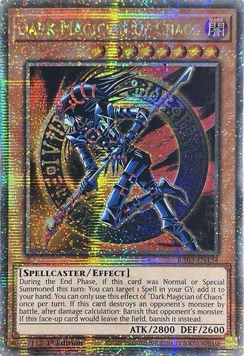 YuGiOh Trading Card Game Quarter Century Bonanza Single Card Quarter  Century Secret Rare Dark Magician of Chaos RA03-EN134 - ToyWiz