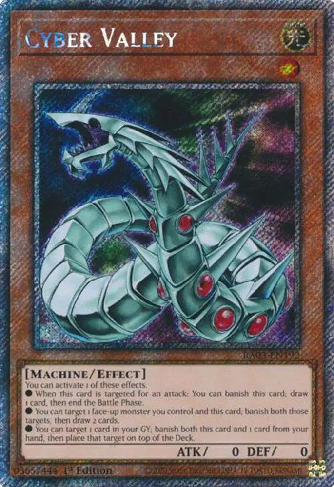 YuGiOh Trading Card Game Quarter Century Bonanza Single Card Platinum  Secret Rare Cyber-Stein RA03-EN146 - ToyWiz