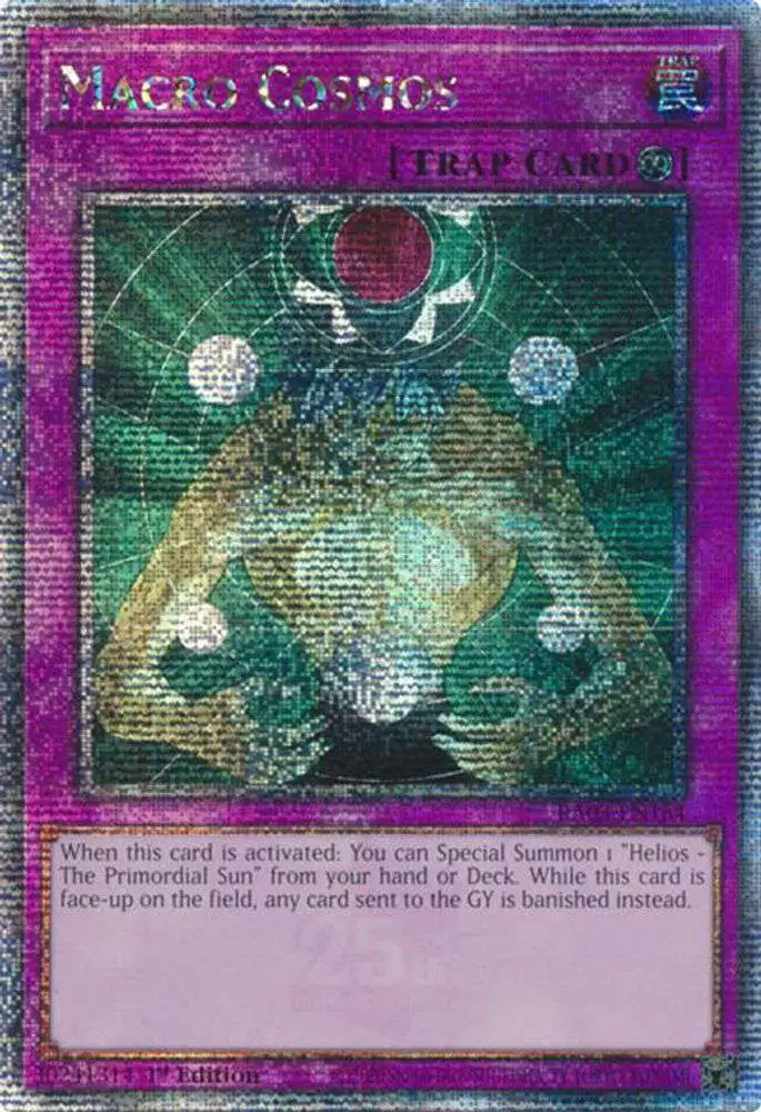 YuGiOh Trading Card Game Quarter Century Bonanza Single Card Quarter Century Secret Rare Macro Cosmos RA03-EN164 - ToyWiz YuGiOh Trading Card Game Quarter Century Bonanza Single Card Quarter Century Secret Rare Macro Cosmos RA03-EN164 - ToyWiz