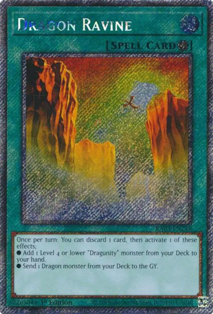YuGiOh Trading Card Game Quarter Century Bonanza Platinum Secret Rare Dragon Ravine RA03-EN248