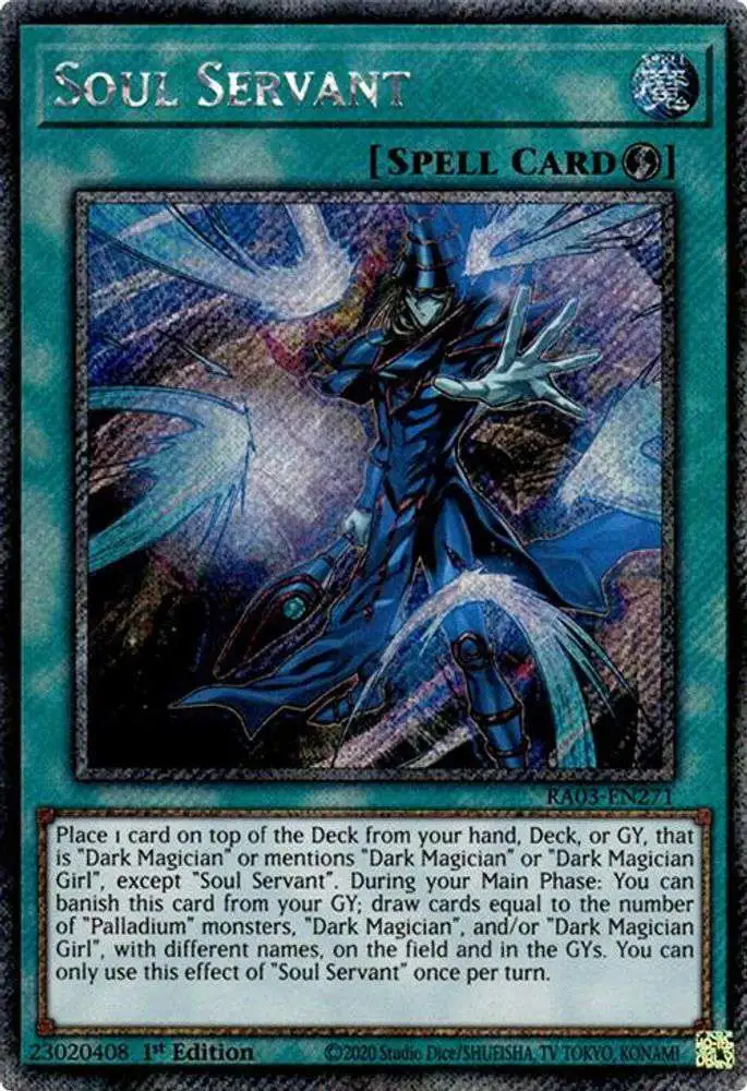 yugioh quarter century bonanza best cards YuGiOh Trading Card Game Quarter Century Bonanza Single Card Platinum  Secret Rare Soul Servant RA03-EN271