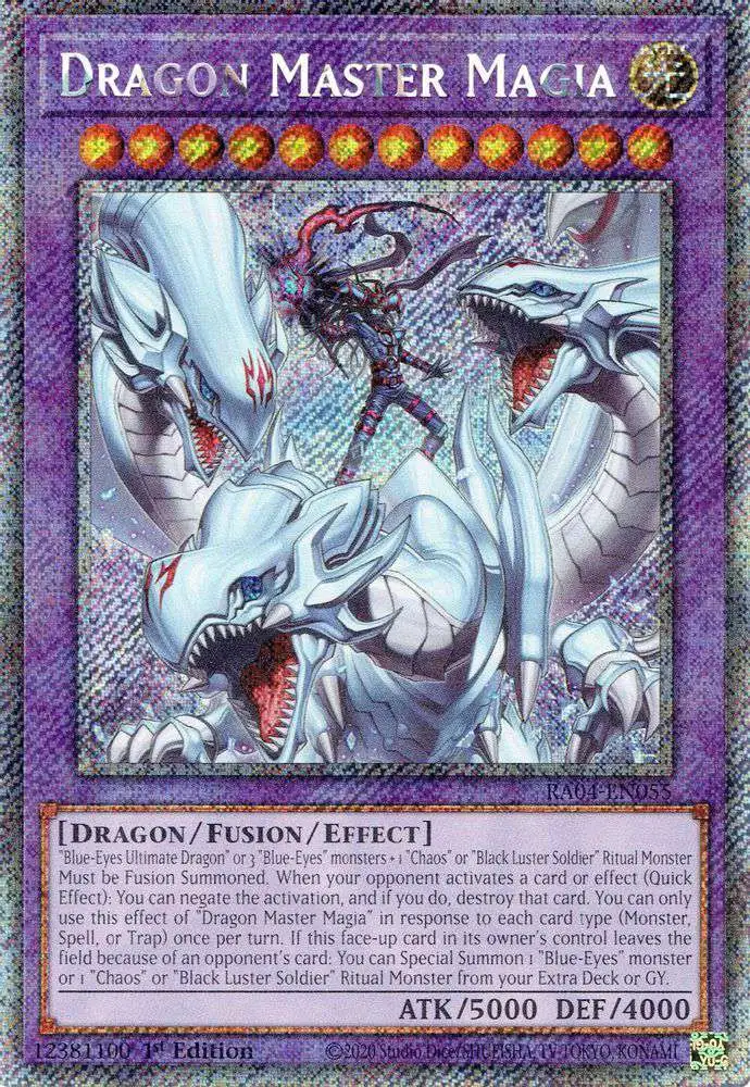 遊戯王 RA04-EN055 究極竜魔導師 Dragon Master Magia (英語版 1st Edition プリズマティックコレクターズレア) Quarter Century Stampede YuGiOh Quarter Century Stampede Collector's Rare Dragon