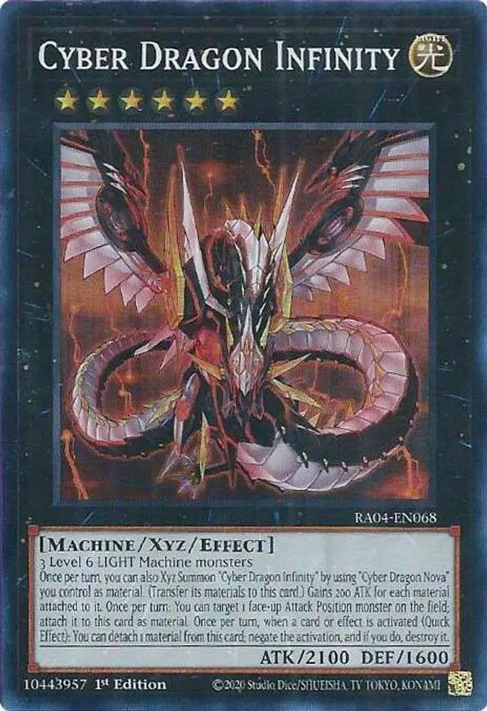 YuGiOh Trading Card Game Quarter Century Stampede Quarter Century Secret Rare Cyber Dragon Infinity RA04-EN068 [Alternate Art]