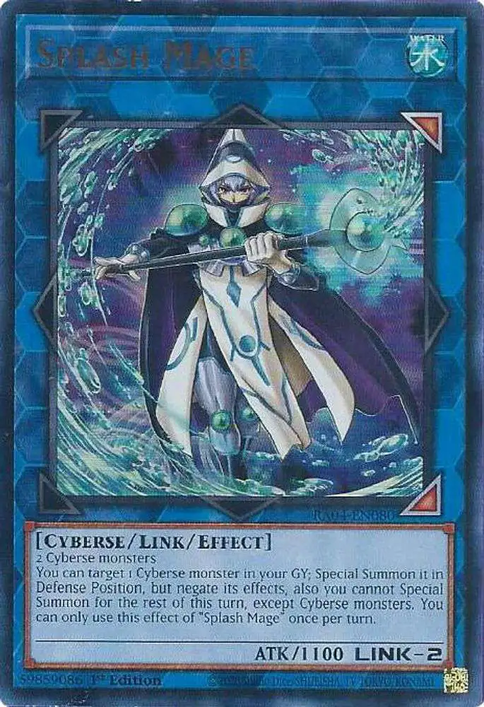 YuGiOh Trading Card Game Quarter Century Stampede Ultra Rare Splash Mage RA04-EN080