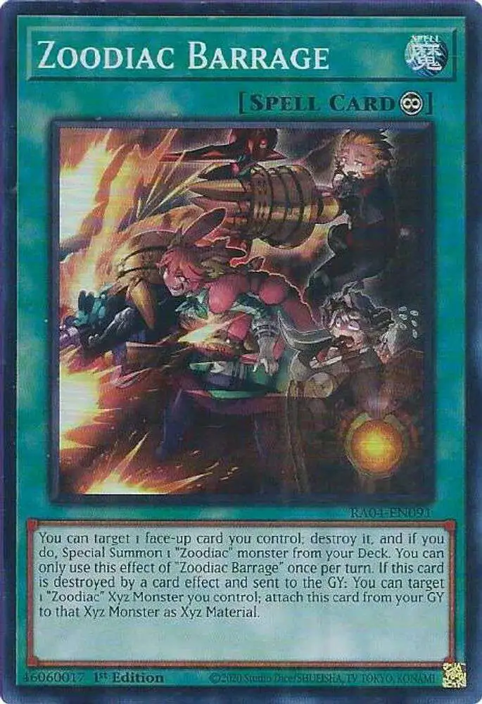 zoodiac cards yugioh Barrage [MP17-EN212] Secret Rare  Galactic Gamez attach this card from your hand or field to it as Xyz Material Zoodiac Gathering | Yu-Gi-Oh! Wiki