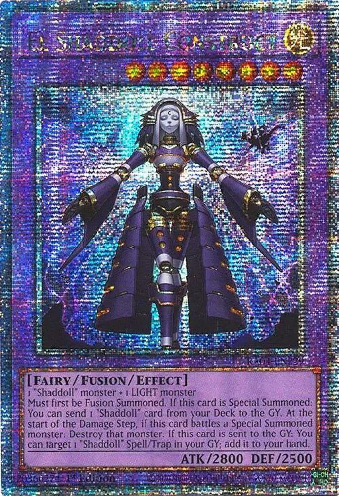 YuGiOh Trading Card Game Quarter Century Stampede Single Card Quarter  Century Secret Rare El Shaddoll Construct RA04-EN229 - ToyWiz