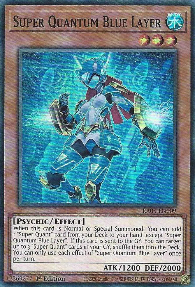 YuGiOh Trading Card Game Rarity Collection 5 Single Card Super Rare Super  Quantum Blue Layer RA05-EN009 - ToyWiz