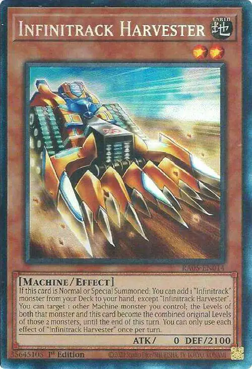 YuGiOh Trading Card Game Rarity Collection 5 Single Card Collectors Rare  Infinitrack Harvester RA05-EN014 - ToyWiz