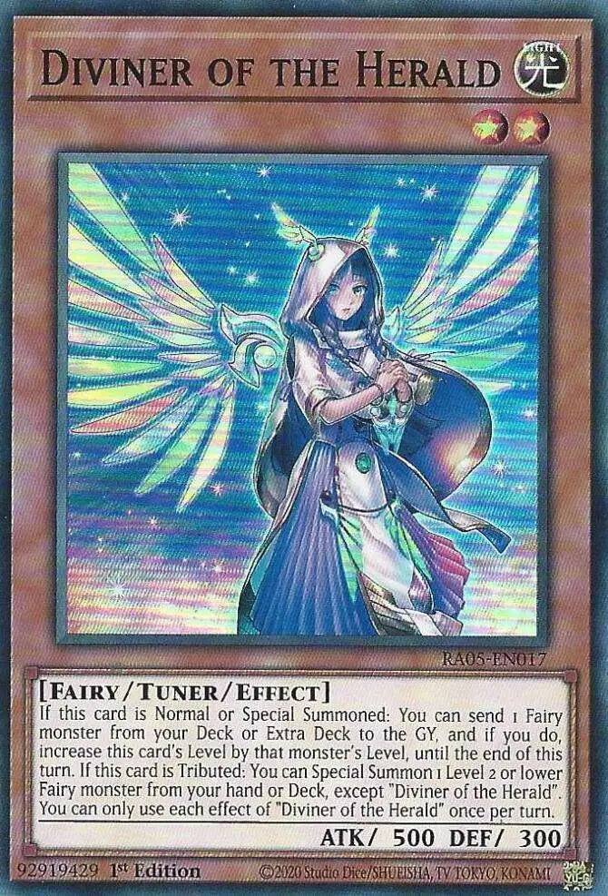 YuGiOh Trading Card Game Rarity Collection 5 Single Card Super Rare Diviner  of the Herald RA05-EN017 - ToyWiz