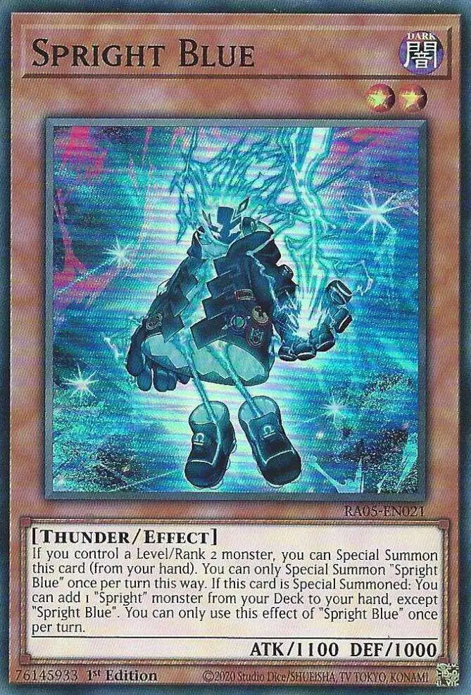 YuGiOh Trading Card Game Rarity Collection 5 Super Rare Spright Blue RA05-EN021