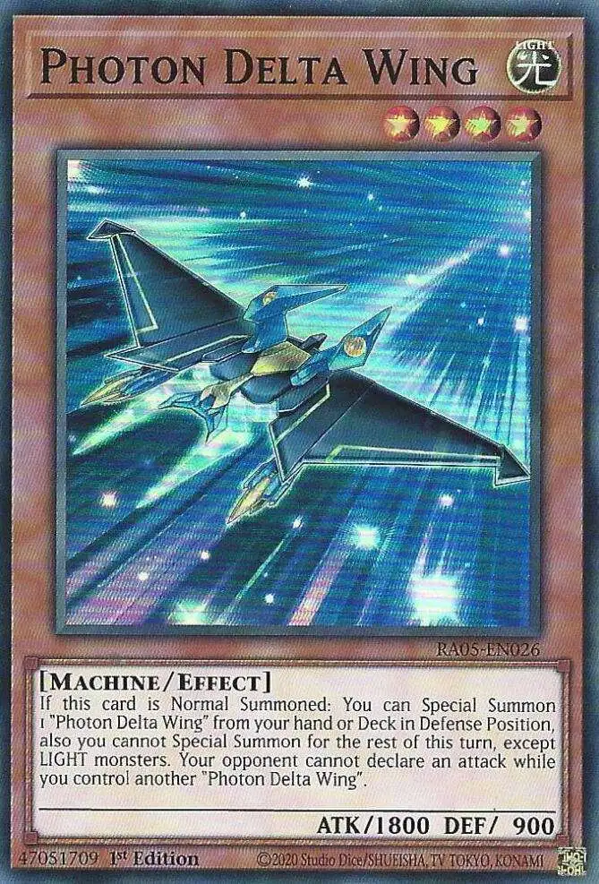 YuGiOh Trading Card Game Rarity Collection 5 Single Card Super Rare Photon  Delta Wing RA05-EN026 - ToyWiz