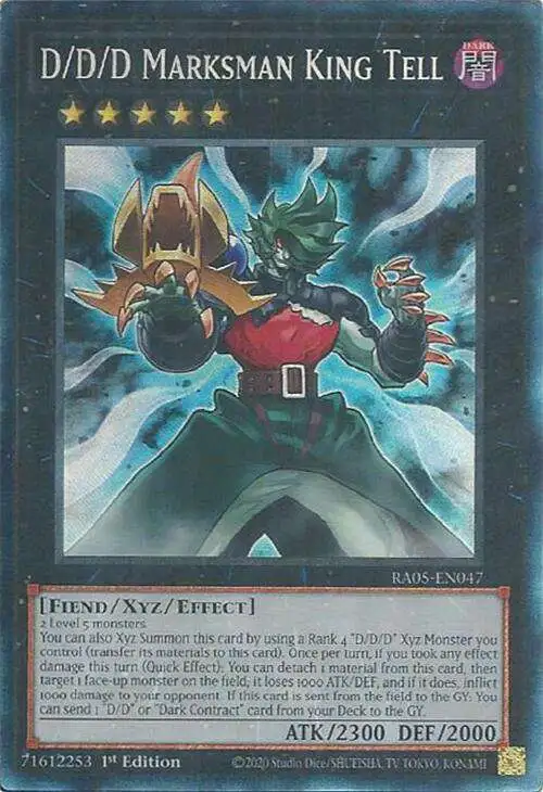 YuGiOh Trading Card Game Rarity Collection 5 Single Card Collectors Rare  DDD Marksman King Tell RA05-EN047 - ToyWiz