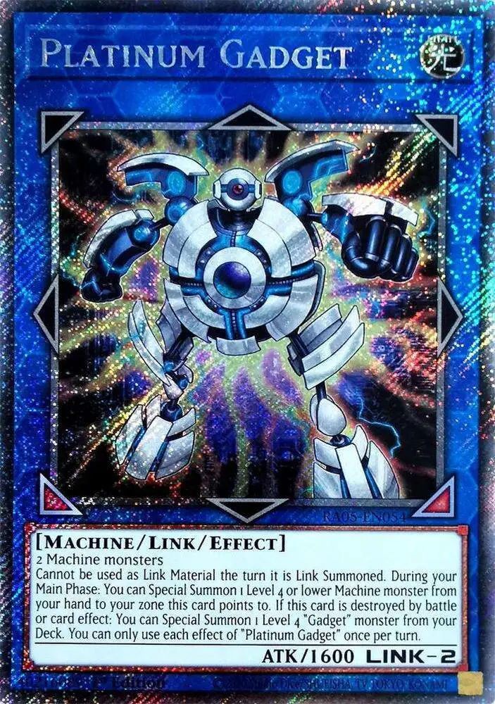 YuGiOh Trading Card Game Rarity Collection 5 Platinum Secret Rare Platinum Gadget RA05-EN054