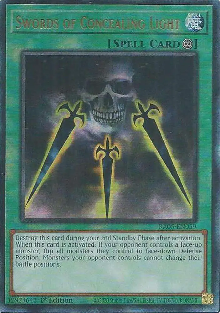 YuGiOh Trading Card Game Rarity Collection 5 Single Card Ultimate Rare Swords of Concealing Light RA05-EN059 - ToyWiz YuGiOh Trading Card Game Rarity Collection 5 Single Card Ultimate Rare Swords of Concealing Light RA05-EN059 - ToyWiz