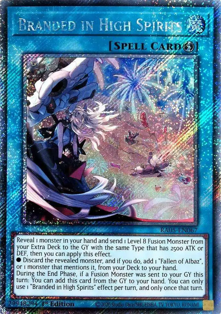 YuGiOh Trading Card Game Rarity Collection 5 Single Card Platinum Secret Rare Branded in High Spirits RA05-EN067 - ToyWiz YuGiOh Trading Card Game Rarity Collection 5 Single Card Platinum Secret Rare Branded in High Spirits RA05-EN067 - ToyWiz