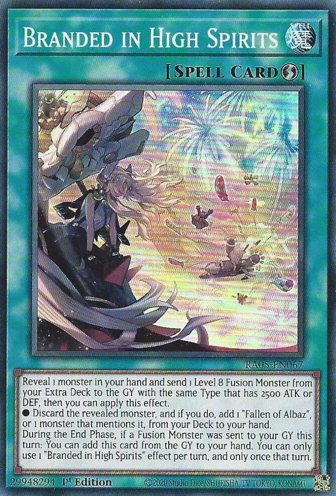 YuGiOh Trading Card Game Rarity Collection 5 Single Card Super Rare Branded  in High Spirits RA05-EN067 - ToyWiz