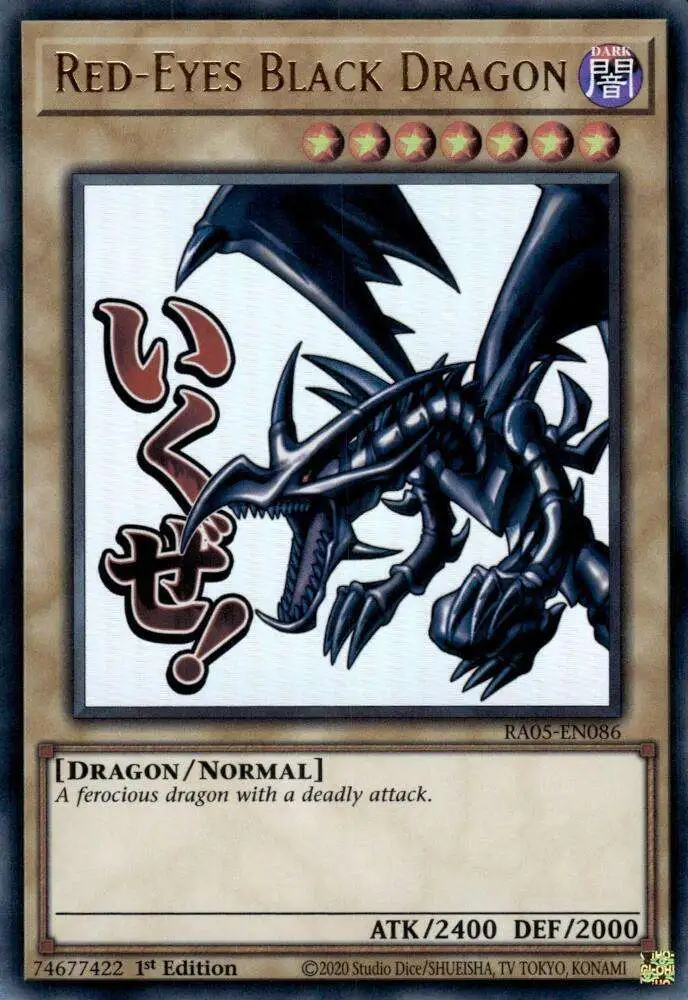 black dragon yugioh card YuGiOh Trading Card Game Rarity Collection 5 Single Card Ultra Rare  Red-Eyes Black Dragon RA05-EN086