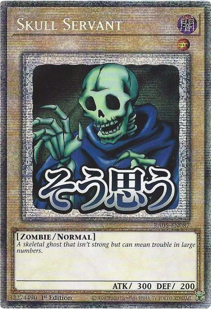 YuGiOh Trading Card Game Rarity Collection 5 Single Card Starlight Rare  Skull Servant RA05-EN087 - ToyWiz