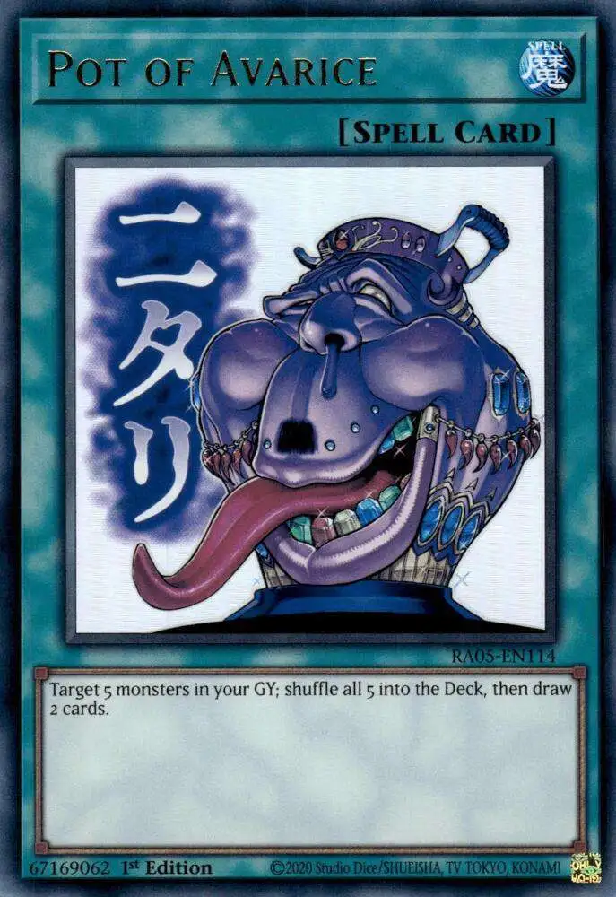 YuGiOh Trading Card Game Rarity Collection 5 Single Card Ultra Rare Pot of  Avarice RA05-EN114 - ToyWiz