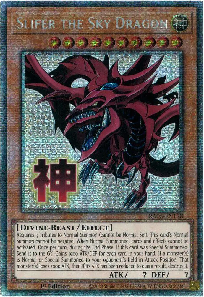 YuGiOh Trading Card Game Rarity Collection 5 Single Card Starlight Rare  Slifer the Sky Dragon RA05-EN128 - ToyWiz