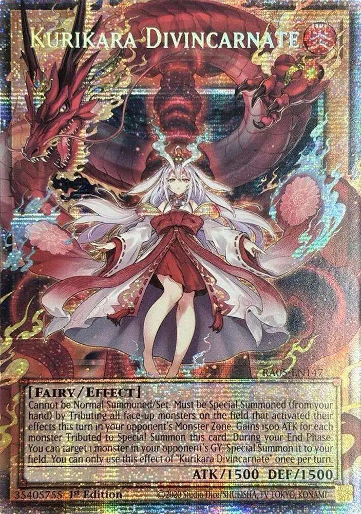 starlight rare yugioh cards YuGiOh Trading Card Game Rarity Collection 5 Single Card Starlight Rare  Kurikara Divincarnate RA05-EN147