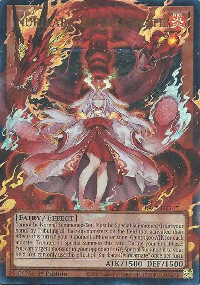 YuGiOh Trading Card Game Rarity Collection 5 Single Card Ultra Rare Kurikara Divincarnate RA05-EN147 - ToyWiz YuGiOh Trading Card Game Rarity Collection 5 Single Card Ultra Rare Kurikara Divincarnate RA05-EN147 - ToyWiz