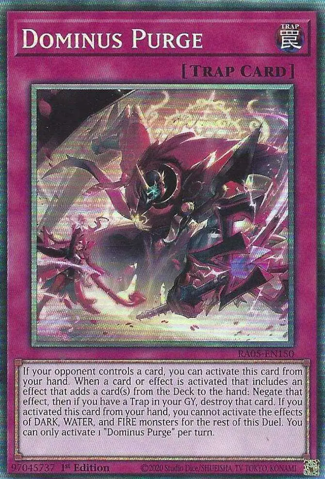 YuGiOh Trading Card Game Rarity Collection 5 Single Card Collectors Rare Dominus Purge RA05-EN150 - ToyWiz YuGiOh Trading Card Game Rarity Collection 5 Single Card Collectors Rare Dominus Purge RA05-EN150 - ToyWiz
