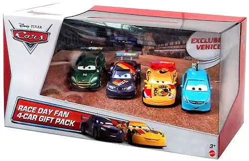 Target Disney Pixar Cars Race Day Fan 4-Car Gift Pack w/ ALLOY HEMBERGER 