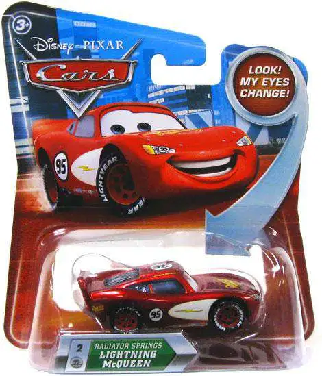Disney / Pixar Cars Lenticular Eyes Series 2 Radiator Springs Lightning McQueen Diecast Car [Damaged Package]